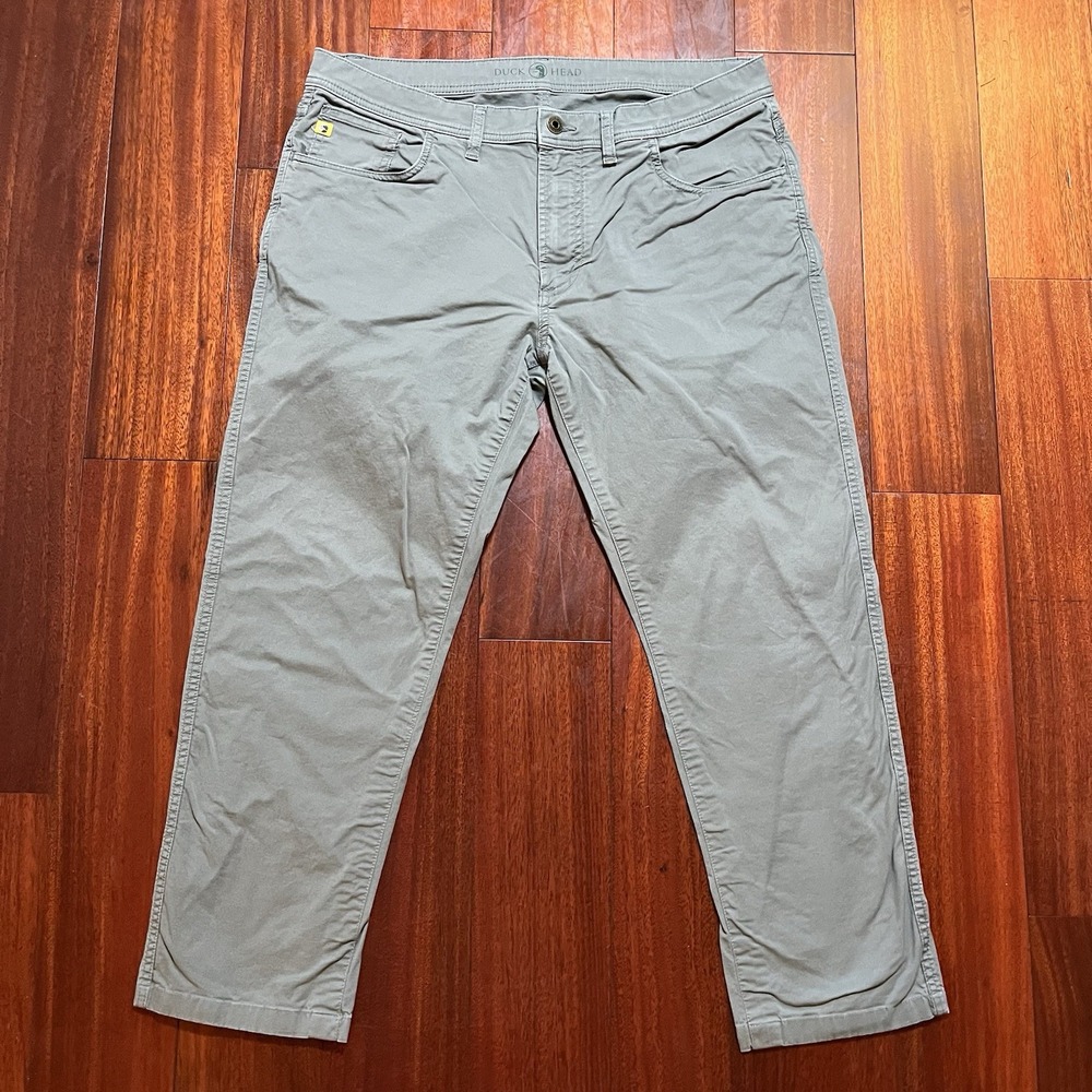 Duck Head Pants Mens 36x26 Shoreline Five-Pocket Gray Preppy Casual Workwear EUC